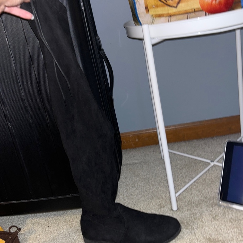 suede knee high boots
